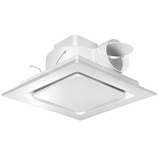 Orsong Bathroom Exhaust Fan 10" Panel Ultra Quiet without Light（8x8 Mount）, 110CFM, 4" Duct for Bathroom/Garage/Home