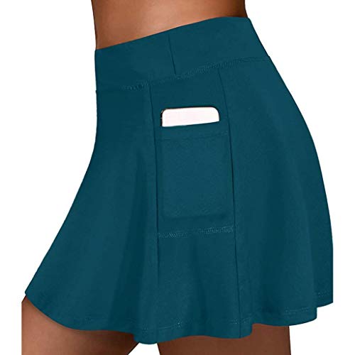 SLENDIPLUS Short de golfe corrida Yoga Hakama Sports Women's Elastic Skirt Inner Rainbow Tulle Skir