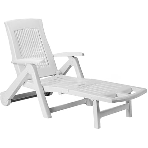 CASARIA Garden Sun Lounger with Adjustable Backrest Cover