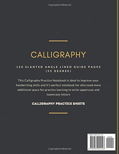 Calligraphy Set for Beginners: 120 Sheet of Calligraphy Practice Paper Hand Lettering Workbook, hand
