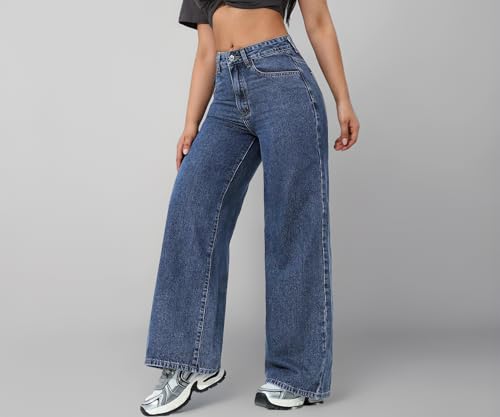 Image of HF Women's Relaxed Fit High Rise Loose Baggy Jeans for Fashoin