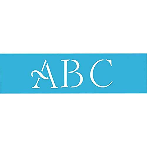 DecoArt AS110-K Americana Decor Simple Script Alphabet Stencils, 3-Sheets, 6-inches x 18-inches