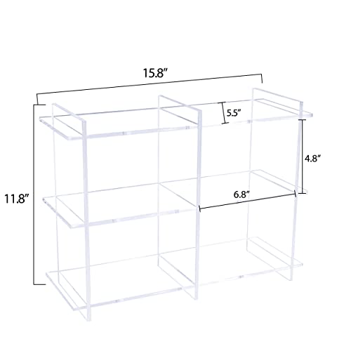 Sumerflos 3-Tier Acrylic Tabletop Display Shelf, Modern Clear Display Stand, Sturdy Storage Shelves for Toy, Makeup, Perfume, Spice by Sumerflos - Used condition - Image 3