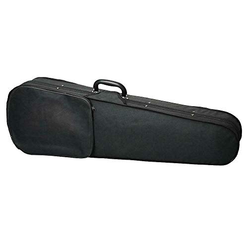 Triangle Shape Case Cloth Fluff with Silver Gray Lining for 4/4 Violin Black