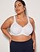 SYROKAN Women's Full Support High Impact Racerback Lightly Lined Underwire Sports Bra White 38E