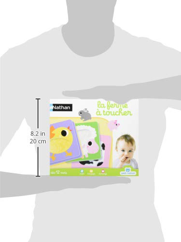 Nathan - La Ferme Ã€ Toucher - Jeu D'Ã‰veil Sensoriel - Jeu Educatif - Animaux De La Ferme - Pour Des Moments En Famille - Toucher, Caresser, Manipuler - Pour Bébé Dès 12 Mois