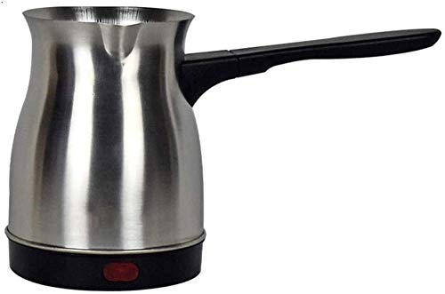 zaizai Cafetera Eléctrica Máquina De Café Griega Turca 220 V Té Expreso Moka Olla Caldera Abs De Grado Alimenticio Base Antideslizante, Cafetera Portátil, Plateado