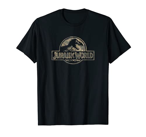 Jurassic World Camouflage Background Fill Logo Camiseta