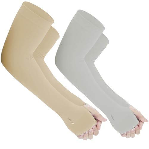 Image of Yuneek Arm Sleeves For Men & Women UV Sun Protection, UPF 50 Cool Arm Hand Cover Unisex For Bike ride,Golf,cricket,cycling,yoga,gym Sports