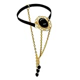 Intimate Jewelry for Man - Non Piercing Bodychain with Black Stone and Chain - Romantic Valentine gift for him