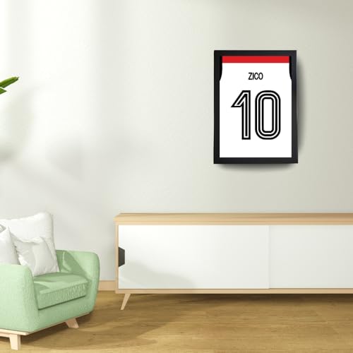 Quadro Zico Camisa 10 Com Moldura | Mdf 35x25cm