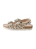 NEXT Mädchen Sandalen mit Korksohle und Klettverschluss Tan Brown Leopard Print 32