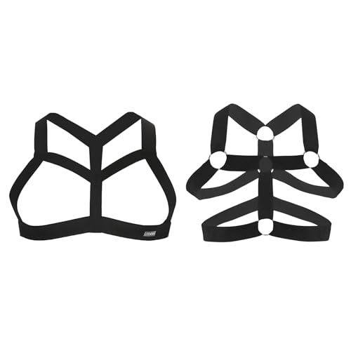 Image of Mens Harness Belt Nylon Elastic Body Shoulder Strap Sexy Halter Club Wear Cosplay Costume