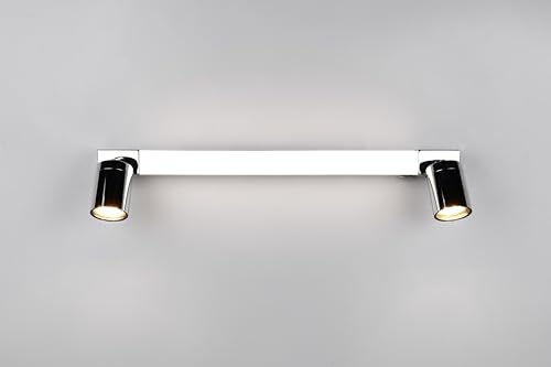 Trio Leuchten LED Badezimmer Wandleuchte Enrico 281470306, Metall Chrom, 6.5 Watt LED, exkl. 2x GU10, Lichtfarbe einstellbar