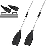 ARATERVIO 2er-Set Kajakpaddel 128 cm, verstellbares Kajak Paddel aus Aluminiumlegierung, abnehmbar & schwimmfähig, Paddel für Kajak, Kanu & aufblasbare Boote, Kajakfahren Zubehör