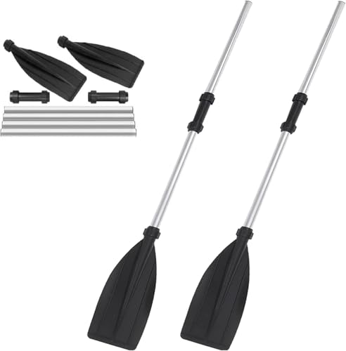 ARATERVIO 2er-Set Kajakpaddel 128 cm verstellbares Kajak Paddel aus Aluminiumlegierung abnehmbar & schwimmfähig Paddel für Kajak Kanu & aufblasbare Boote Kajakfahren Zubehör
