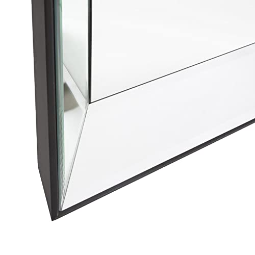 Howard Elliott Vogue Inward Rectangular Hanging Wall Or Vanity Mirror, Mirrored Frame, 24 X 72 Inch #TOP4