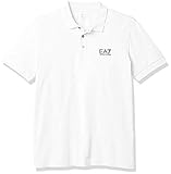 Tejido de punto elástico Emporio Armani Polo de tren Core para hombre, Blanco, XX-Large