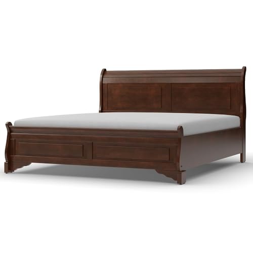 Image of Royaloak Texas American Wooden King Size Bed Without Storage | Solid Wood | Strong Bed Base | Durable and Long Lasting | Rubber Wood | Modern Design | Wooden Bed King Size | Bed King Size | King Bed
