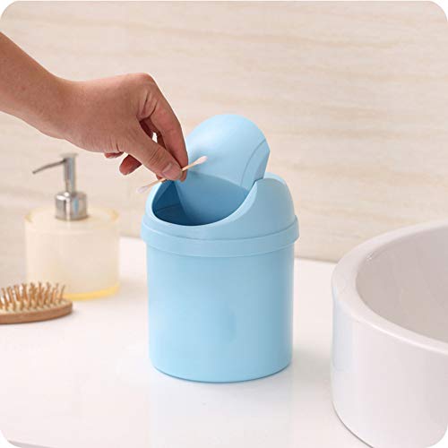 Trash Can Hflove Desktop Mini Plastic Countertop Small With Swing Top Lid #TOP2