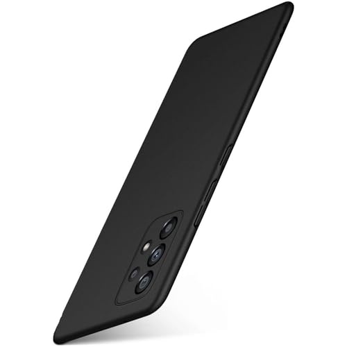 moex Coque de protection ultra fine pour Samsung Galaxy A53 5G - Avec protection accrue de l'appareil photo - Coque rigide arrière - Minimaliste - Noir mat