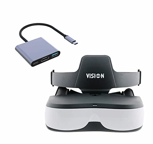 Visionhmd Bigeyes H1 With Type-C Adapter- 3D Video Glasses With Hdmi Input,Priviate 3D Imax Movie Theater,Video Goggles #TOP10