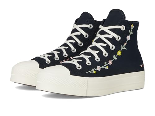 Converse Chuck Taylor All Star High-Top Platform Sneaker, Zapatillas Mujer, Negro/Garceta/Flamingo Fade, 38 EU