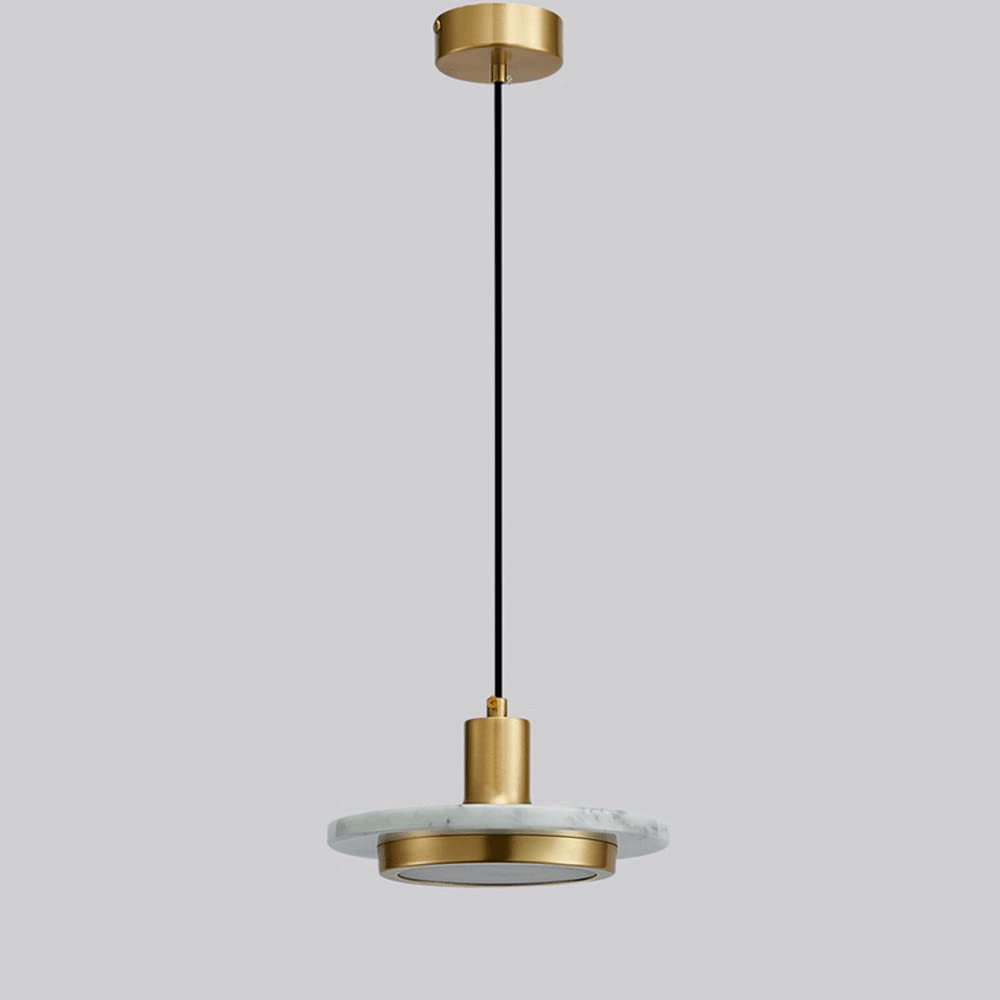 Lampe suspendue en marbre reglable pour eclairer une table sombre