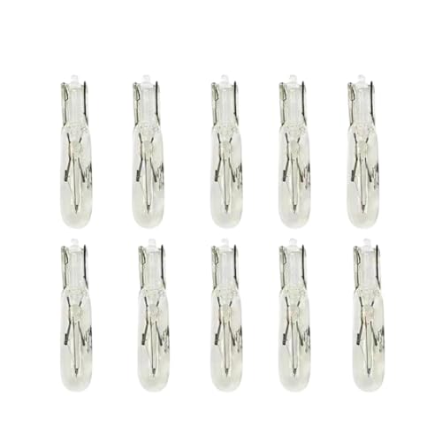 0BGddYNDa 500pcs White W2W T5 12V 1.2w Car Halogen Lamp Instrument Lights Dashboard Bulb Auto Interior Light Compatible With Automotive Interior Systems