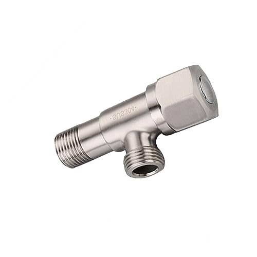 Tofficu Válvula de Ángulo Inoxidable Baño y Cocina Resistente Altas Temperaturas Cierre para Agua Fría y Caliente Fácil Instalación Compatible con Inodoro y Fregadero
