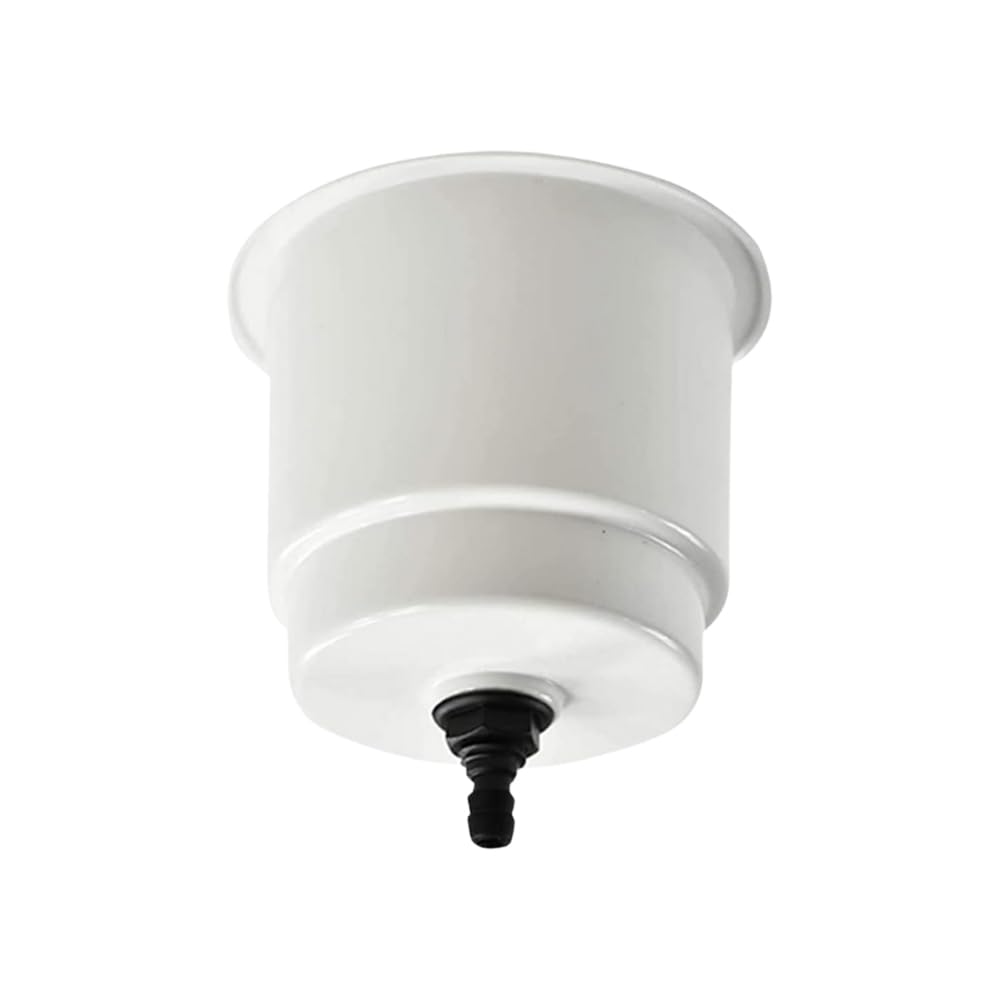 MARINE CITY White Closeable Plastic Cup Holder with Center Drain for 30 Oz Rocky Mountains Mug - Ideal for Marines, Boats, Yachts, RVs, Caravans (Pack