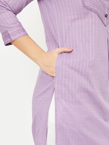 Image of Max Women's Cotton Blend Regular Fit Casual Kurta