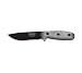 ESEE MDL 4 Part Srtd Fxd Blde Knife, 4.5in, Srtd, Black Linen Micarta Hdl, Sheath,Clip Plate ES-4S