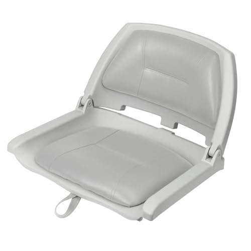 Siège de bateau pliable rembourré fauteuil de pilotage gris