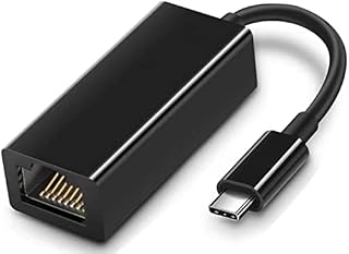 Yiany USB C to Ethernet Adapter, Type-C & Thunderbolt 3 to RJ45 Network LAN Wired Ethernet Adapter Cable, for MacBook Pro/Air, iPad Pro, Dell XPS, Galaxy S20, Surface Book 2