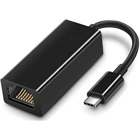Yiany USB C to Ethernet Adapter, Type-C & Thunderbolt 3 to RJ45 Network LAN Wired Ethernet Adapter Cable, for MacBook Pro/Air, iPad Pro, Dell XPS, Galaxy S20, Surface Book 2 Cover