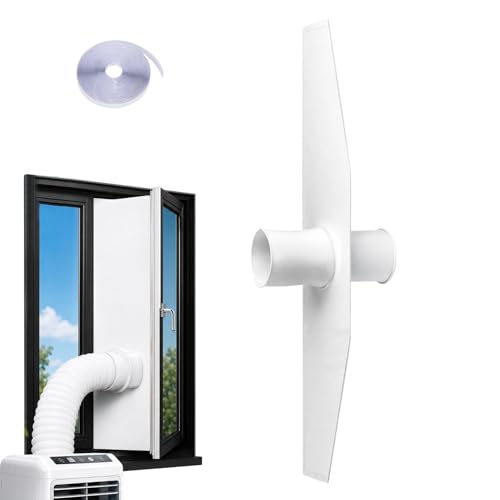 Kit portátil para ventana de aire acondicionado, placa aislante impermeable con apertura de cremallera | Juego de ventanas de aire acondicionado, para el hogar, cocina, dormitorio, apartamento, garaje