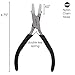The Beadsmith Double Nylon Jaw Chain Nose Pliers, 4.75 inches (120mm), Black PVC Comfort Grip Handle, with Double Leaf Spring, protects wire when bending and looping