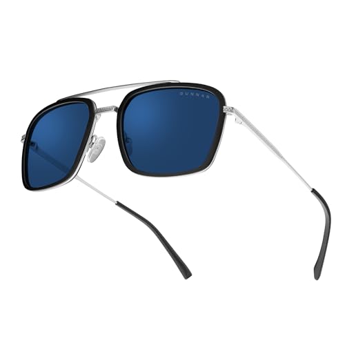 Gunnar Gaming and Computer Sunglasses | Barron Edition |Stainless Steel frame, Lens Tint: Sun (Blocks 90% Blue Light & 100% UV Light) | Patented lens | Reduce eye strain & dryness