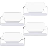 4 transparente Visitenkartenhalter für den Schreibtisch, Kunststoff-Visitenkarten-Display, Desktop-Acryl-Visitenkartenständer für Büro, Messestand