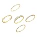 RVHAOODI Damas anillos apilando el colchón de diamantes de diamantes decorativo único para mujeres