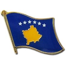 Kosovo Kosova Flag Die-struck Metal Single Lapel Pin with Butterfly Clasp Closure