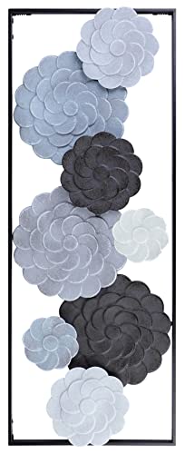 Fgstyle Bathroom Wall Art Large Metal Wall Decor With Frame,Metal Flower Wall Decor For Bathroom,Outdoor,Living Room,Bedroom,Kitchen,Indoor,Hallway(35.4×13.4Inch) #TOP8
