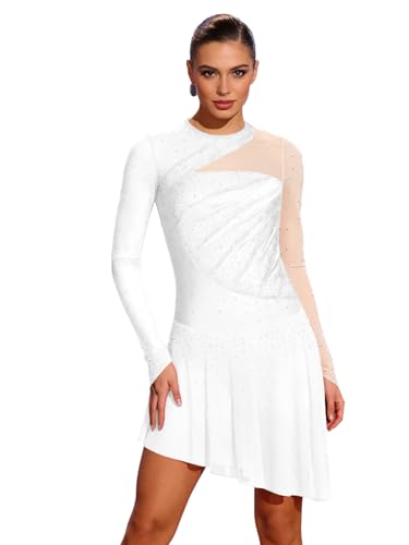 Robe patinage artistique femme asymétrique de haute qualité Sxiwei