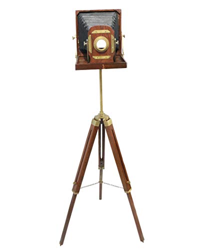 Vintage Cameras Classical Handmade Royal Wooden Tripod Film Slide Old Retro Camera Xmas Gift 12"X12"X13" Brown #TOP7