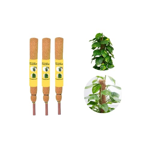 JUST ASIDE Cocopole for Plants - Premium 12-Inch Natural Coir Totem Pole, Support Stick for Climbing Plants and Vines, Eco-Friendly Plant Support with Sturdy Stake (3 Piece) (B0D73QC766) Amazon Price History, Amazon Price Tracker