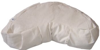 Crescent Heart Meditation Cushion - Buckwheat Solid Cover