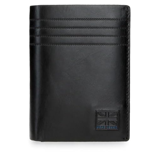 Pepe Jeans Hudson portefeuille vertical compact avec porte-monnaie zippé intégré