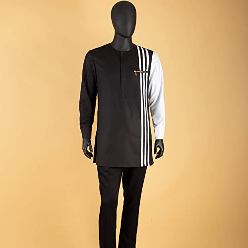 African Men Traditional Clothing Set Dashiki Shirts Ankara Pants 2 Piece Set Plus Size Tracksuit Outfits2