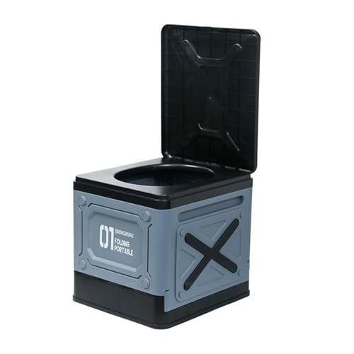 多機能折りたたみ式ポータブル車トイレ軽量アウトドアキャンプ&旅行緊急トイレ、防水&漏れ防止、コンパクト&快適自宅、キャンプ、車での使用に